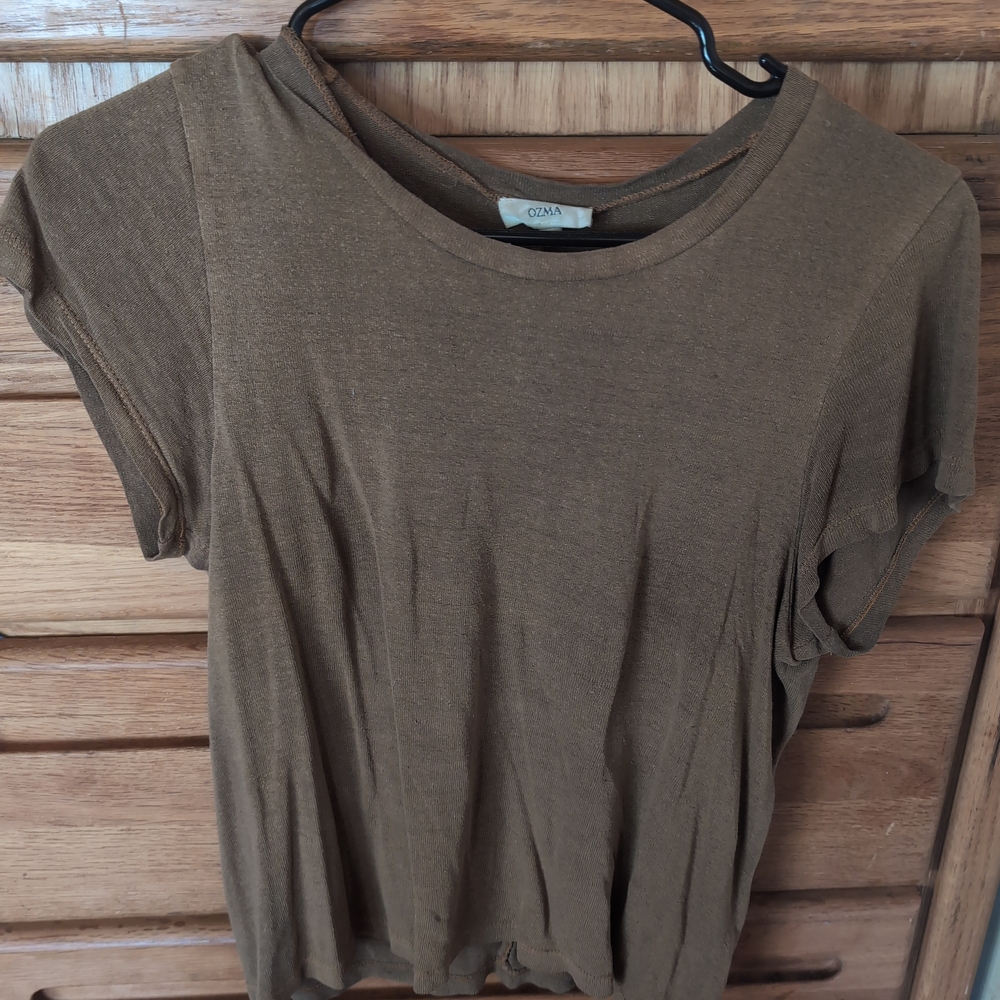 !! DAMAGED !! OZMA Olive Short Sleeve Tee